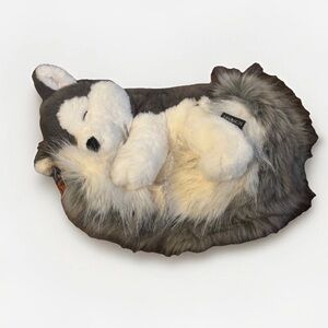 FAO Schwarz 10” Big Tails Husky Cuddle Plush Stuffed Animal